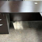 Dark Wood Executive Office Desk sets- 25 sets total - thumbnail 3 of 8