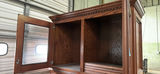 Wood Storage Cabinet With Glass Doors and Multiple Drawers - thumbnail 6 of 7