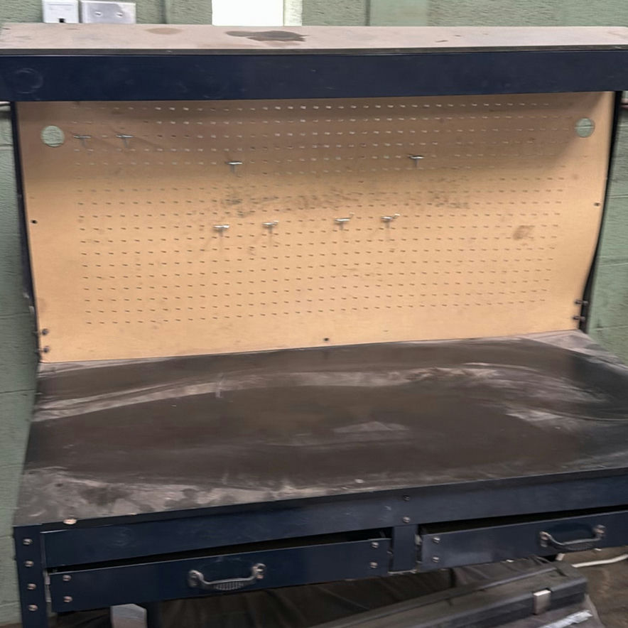 Metal Workbench with Pegboard and Drawers - image 3 of 6