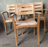 Set of Three Wooden Armchairs - thumbnail 1 of 5