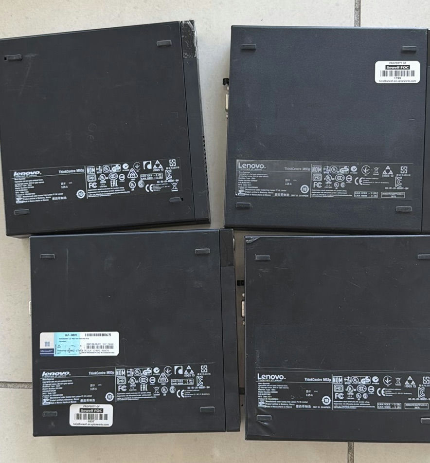 Lot of Four Lenovo ThinkCentre M93p Mini Desktop Computers - image 1 of 5