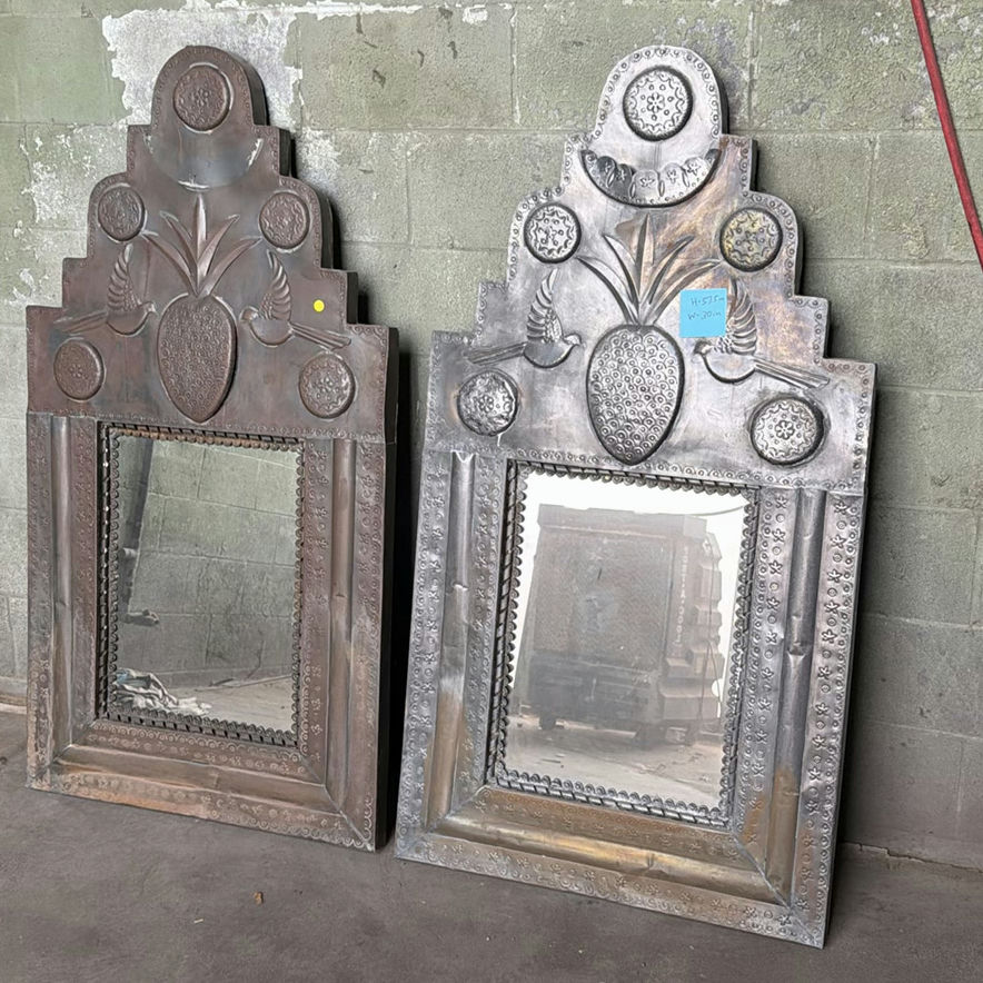 Pair of Decorative Metal Wall Mirrors - image 1 of 5