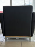 Four Black Armchairs and Glass Coffee Table - thumbnail 2 of 5