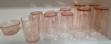 Pink Ribbed Glassware Set with Tumblers, Bowls, and Shakers - thumbnail 3 of 3