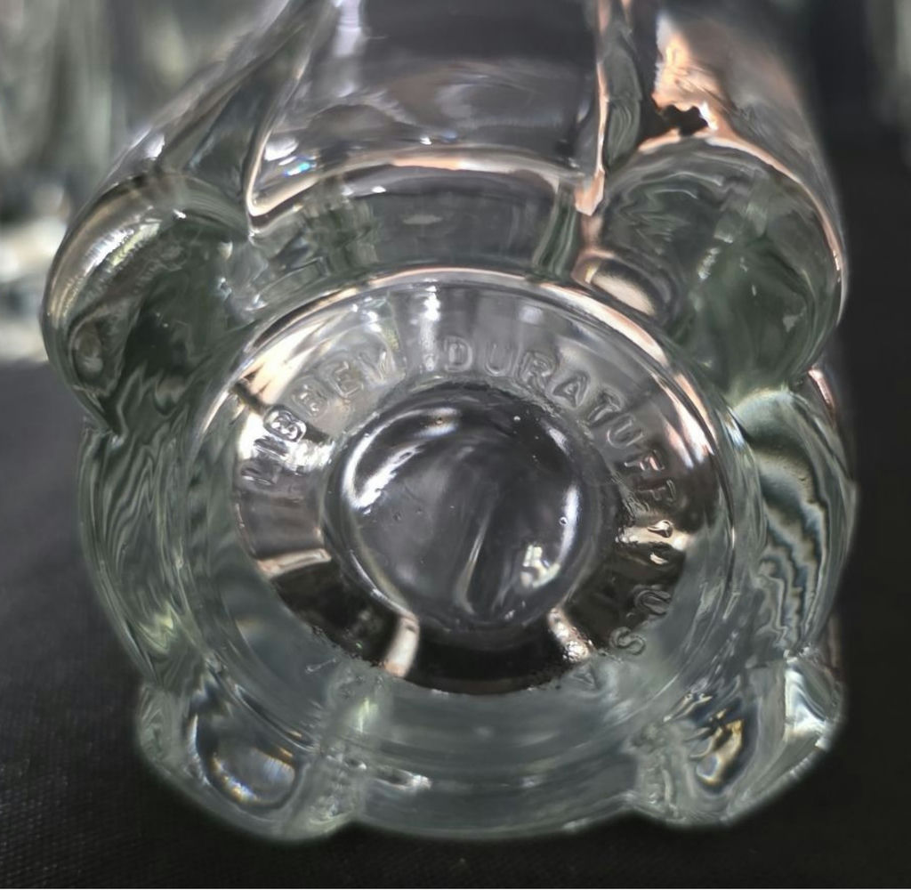 Set of Tall Faceted Clear Drinking Glasses - image 4 of 4