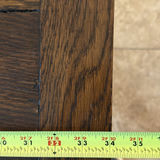 Dark wood dining table with panelled top and turned legs - thumbnail 6 of 8