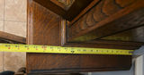Oak china cabinet with glass display and carved lower storage - thumbnail 7 of 7