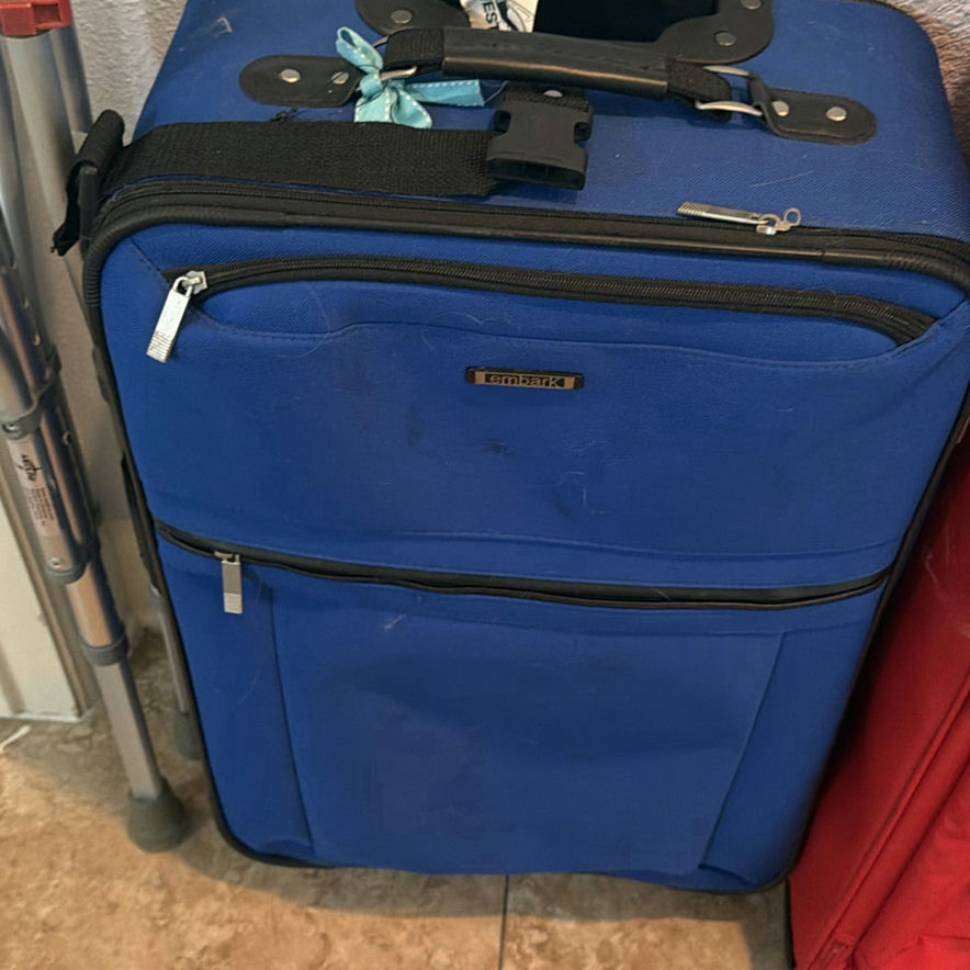 Red and Blue Rolling Suitcases - image 3 of 5