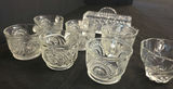 Crystal glassware set with teacups, tumblers, and a butter dish - thumbnail 3 of 5