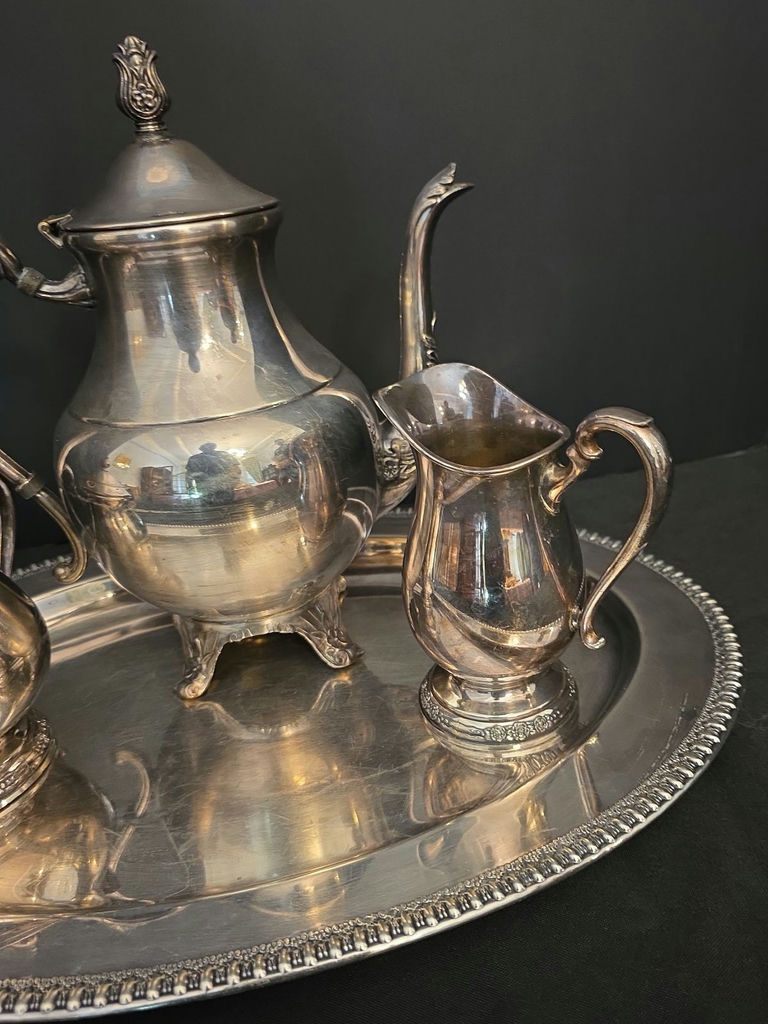 Silver Plated tea service on decorative tray - image 5 of 5