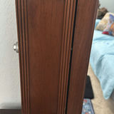 Antique wooden vanity with mirror and marble-topped side shelves - thumbnail 8 of 9