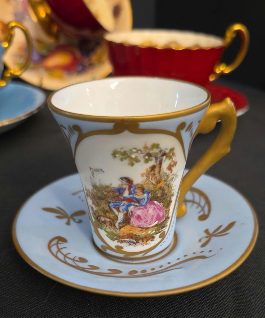 Assorted Ornate Teacups and Saucers - image 3 of 13