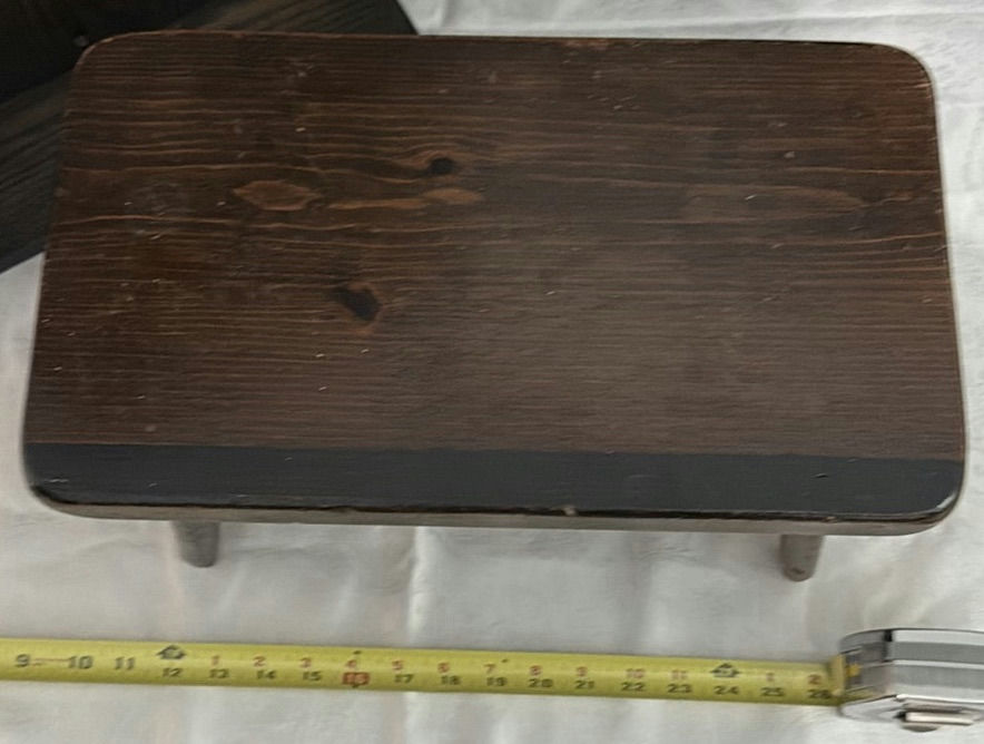 Tall Narrow Cabinet and Short Dark Wood Coffee Table - image 2 of 4