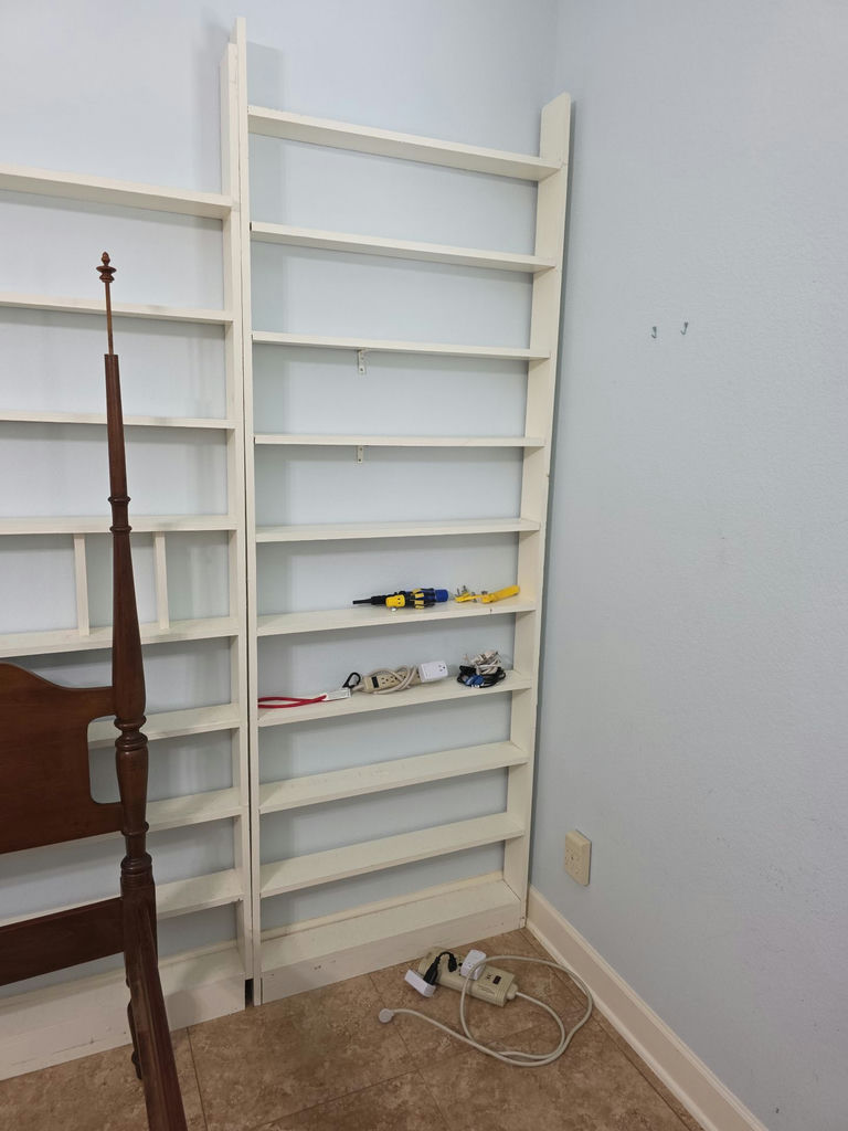 White wooden shelves x 4 - image 2 of 4