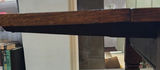 Dark wood dining table with panelled top and turned legs - thumbnail 8 of 8