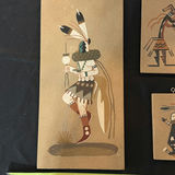 Set of Native American-inspired wooden plaque sand art - thumbnail 2 of 12