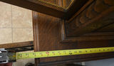 Oak china cabinet with glass display and carved lower storage - thumbnail 4 of 7