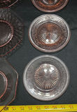 Assorted Glass Dinnerware: Round Copper-Patterned Plates and Clear Octagonal Plates - thumbnail 3 of 5