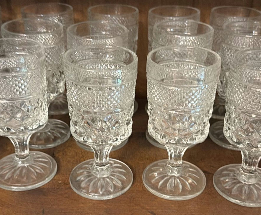 Crystal cut-glass stemware set - image 3 of 9