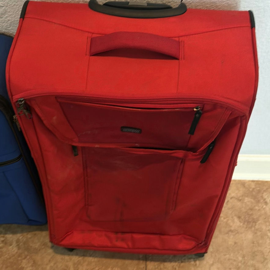 Red and Blue Rolling Suitcases - image 2 of 5