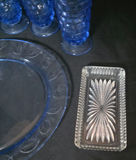 Blue glassware and crystal serving dishes - thumbnail 4 of 6