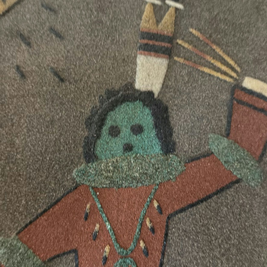 Set of Native American-inspired wooden plaque sand art - image 5 of 12