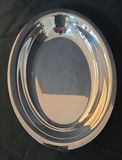 Silver-plated serving pieces: lidded dish, bowl, leaf plate, and oval platter - thumbnail 2 of 4