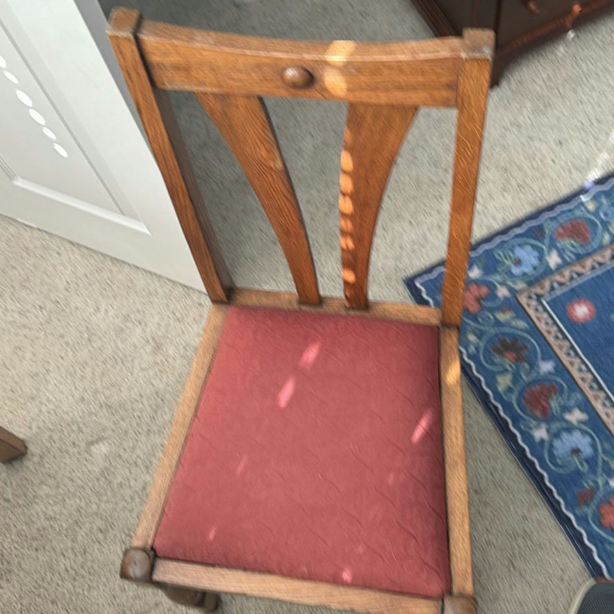 Wooden dining table with chairs - image 6 of 6