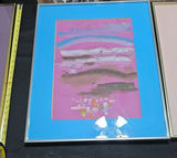 Three Framed Abstract Figure Art Prints - thumbnail 3 of 5