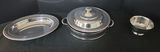 Silver-plated serving set with tray, chafing dish, and bowl - thumbnail 1 of 4