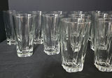 Set of Tall Faceted Clear Drinking Glasses - thumbnail 3 of 4