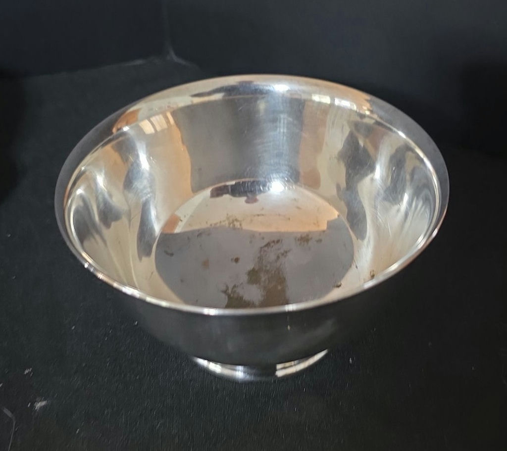Silver-plated serving set with tray, chafing dish, and bowl - image 4 of 4