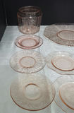 Pink Glass Dinnerware Set with Jar - thumbnail 2 of 5