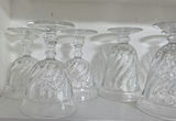 Spiral-ribbed clear glass stemware set - thumbnail 2 of 4