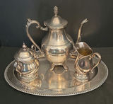 Silver Plated tea service on decorative tray - thumbnail 2 of 5