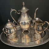 Silver Plated tea service on decorative tray - thumbnail 4 of 5