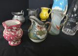 Collection of assorted ceramic pitchers, creamers, and small jugs - thumbnail 7 of 8