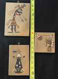 Set of Native American-inspired wooden plaque sand art - thumbnail 3 of 12