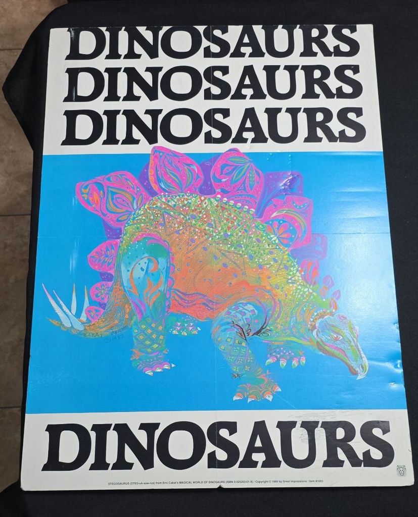 Dinosaur posters and framed figure drawing - image 2 of 8