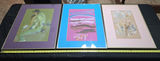 Three Framed Abstract Figure Art Prints - thumbnail 1 of 5