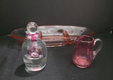 Assorted pink and clear glassware and serving pieces - thumbnail 5 of 6