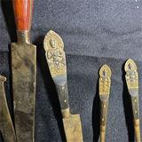 Antique brass-and-wood cutlery set in wooden case - thumbnail 6 of 6