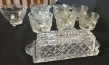 Crystal glassware set with teacups, tumblers, and a butter dish - thumbnail 5 of 5