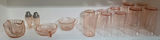 Pink Ribbed Glassware Set with Tumblers, Bowls, and Shakers - thumbnail 1 of 3