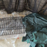 Foldable black metal wire wall for jewelry display with fabric screen - thumbnail 5 of 6