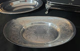 Silver-plated serving trays and chafing dish set - thumbnail 3 of 6