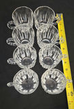 Set of eight crystal glass mugs - thumbnail 1 of 5