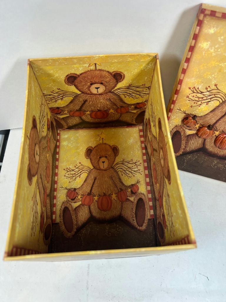 Bear and Pumpkin Themed Decorative Box - image 2 of 4
