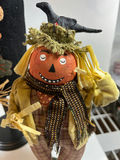 Halloween pumpkin-headed and scarecrow figurines - thumbnail 4 of 6