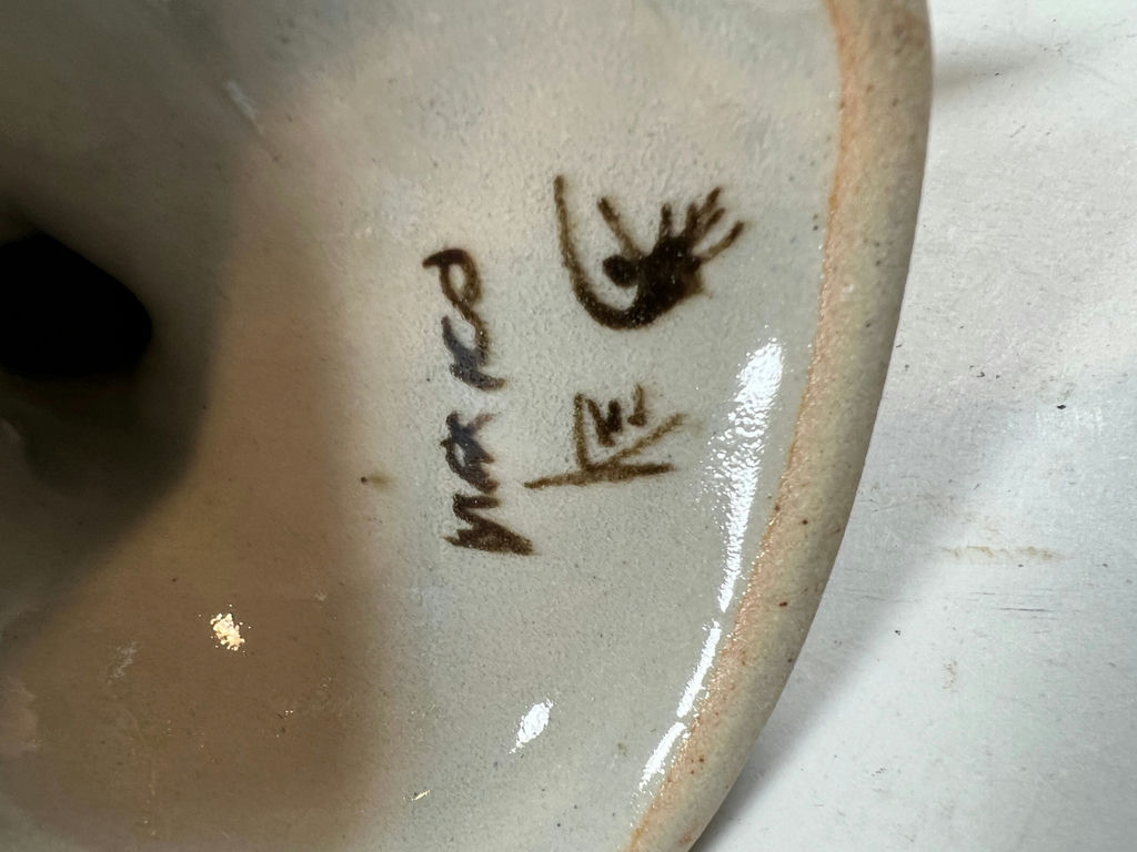 Ceramic animal figurines: tiger, fish, and foo dog trinket box - image 6 of 7